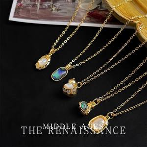 Collar <span class=keywords><strong>de</strong></span> Estilo Vintage <span class=keywords><strong>de</strong></span> <span class=keywords><strong>Segunda</strong></span> <span class=keywords><strong>Mano</strong></span> con Diseño Geométrico, Carcasa <span class=keywords><strong>de</strong></span> Cobre Real, Cadena <span class=keywords><strong>de</strong></span> Bambú, Diseño Deportivo y <span class=keywords><strong>de</strong></span> Nicho, Regalo <span class=keywords><strong>de</strong></span> Lujo a la Moda - Product Image 3