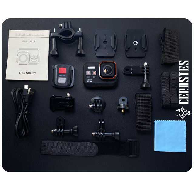 2023 4k Wifi Sport Action Camera Flash Battery Zoom Support Waterproof Camera