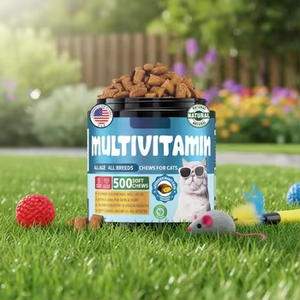 Masticables Multivitamínicos Personalizados para Gatos, con Taurina, Zinc y Minerales, Suplemento Nutricional para Todas las Edades, Productos para la Salud de las Mascotas - Product Image 1