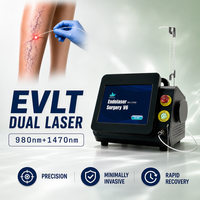 Appareil laser d'ablation veineuse endoveineuse (EVLT/EVLA) 980 nm 1470 nm, approuvé CE médical
