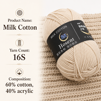 Fil de coton Hosent 16S 60% coton 40% acrylique pour le tricot et le crochet