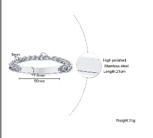 Argento 7.6mm * 21cm{069}