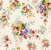 Vente en gros de drap de lit personnalisé, matériau textile design, tissu en microfibre de polyester à impression florale en sergé