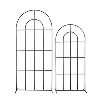 Arche de mariage en alliage doré, élégante, avec supports floraux et vases, hauteur 200/180 cm, pour décorations de chemin de table, fêtes, mariages et événements