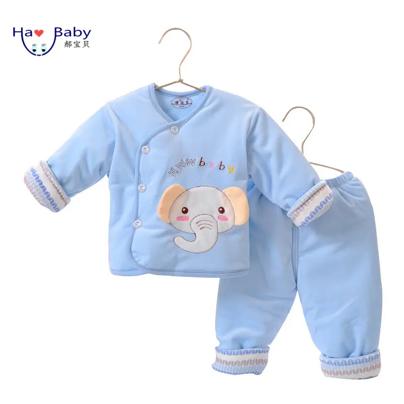 Hao Baby Neue Baby Kleidung Anzug Verdickt Baumwolle Padded Set Winter Kleidung Neugeborenen Baby Sets