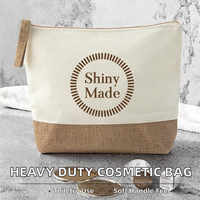 Pochette cosmétique en toile de jute épaisse de haute qualité Bangji OEM, pour femmes, pour le soin quotidien, organiseur de rangement pour articles de toilette
