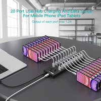 A-805P Sipolar 20 Port USB Hub untuk Aksesoris Komputer 120W Stasiun Pengisian Daya Ponsel Hub Adapter