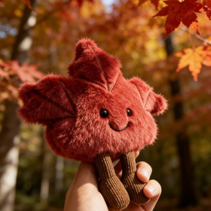 Peluche Personalizzato all'Ingrosso a Forma di Foglia d'Acero Kawaii con Faccina <span class=keywords><strong>Sorridente</strong></span>, Morbido Pupazzo Vegetale Imbottito per Decorazioni Domestiche, Regali Carini a Cartone Animato - Product Image 4