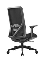 Chaise de bureau ergonomique moderne à dossier mi-haut en maille noire avec accoudoirs 4D et soutien lombaire réglable pour la maison, le bureau et l'hôtel