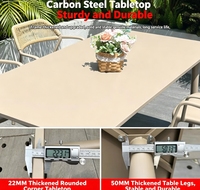 Ensemble de 7 pièces pour jardin, meubles de jardin d'extérieur, table et chaises