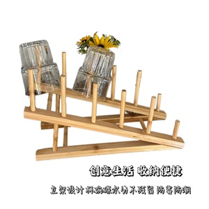 ชั้นวางจานไม้ไผ่ ที่คว่ำจานชามในครัว แห้งเร็ว ขนาดใหญ่ - Product Image 2