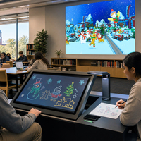 Table tactile interactive d'intérieur avec projection murale pour enfants : jeu éducatif de peinture et de dessin