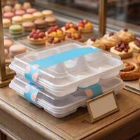 Boîte d'emballage alimentaire carrée en PET transparent de qualité alimentaire, épaisseur 1 mm, sur mesure, impression personnalisable, modèle DT-737, Guangdong