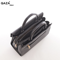 QAZA Sacs à Main pour Femmes – Ensemble de Sacs Fourre-Tout à Rabat Tressé Style Luxe Designer en Cuir PU – Tendance 2026