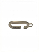 Glissières de fermeture éclair en alliage de zinc doré mat, écologiques, avec verrouillage à broche, pour sacs, chaussures, vêtements, avec logo personnalisé gravé, quincaillerie de marque Reuners
