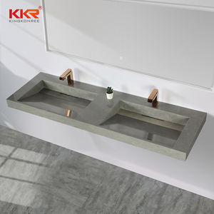 อ่างล้างหน้าหินเทียมหรูหราแบบเดี่ยว อ่างล้างมือแบบตั้งบนเคาน์เตอร์หินอ่อน - Product Image 4