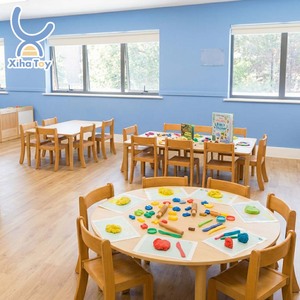 Tables et chaises en bois personnalisées Montessori pour enfants, pour l'étude, la garderie, meubles pour enfants écologiques et modernes - Product Image 1