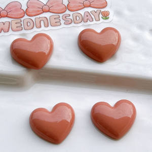 Nouvelle pince à cheveux décorative en résine, motif cœur pêche multicolore, style dessin animé Kawaii, pour scrapbooking et bijoux DIY - Product Image 6