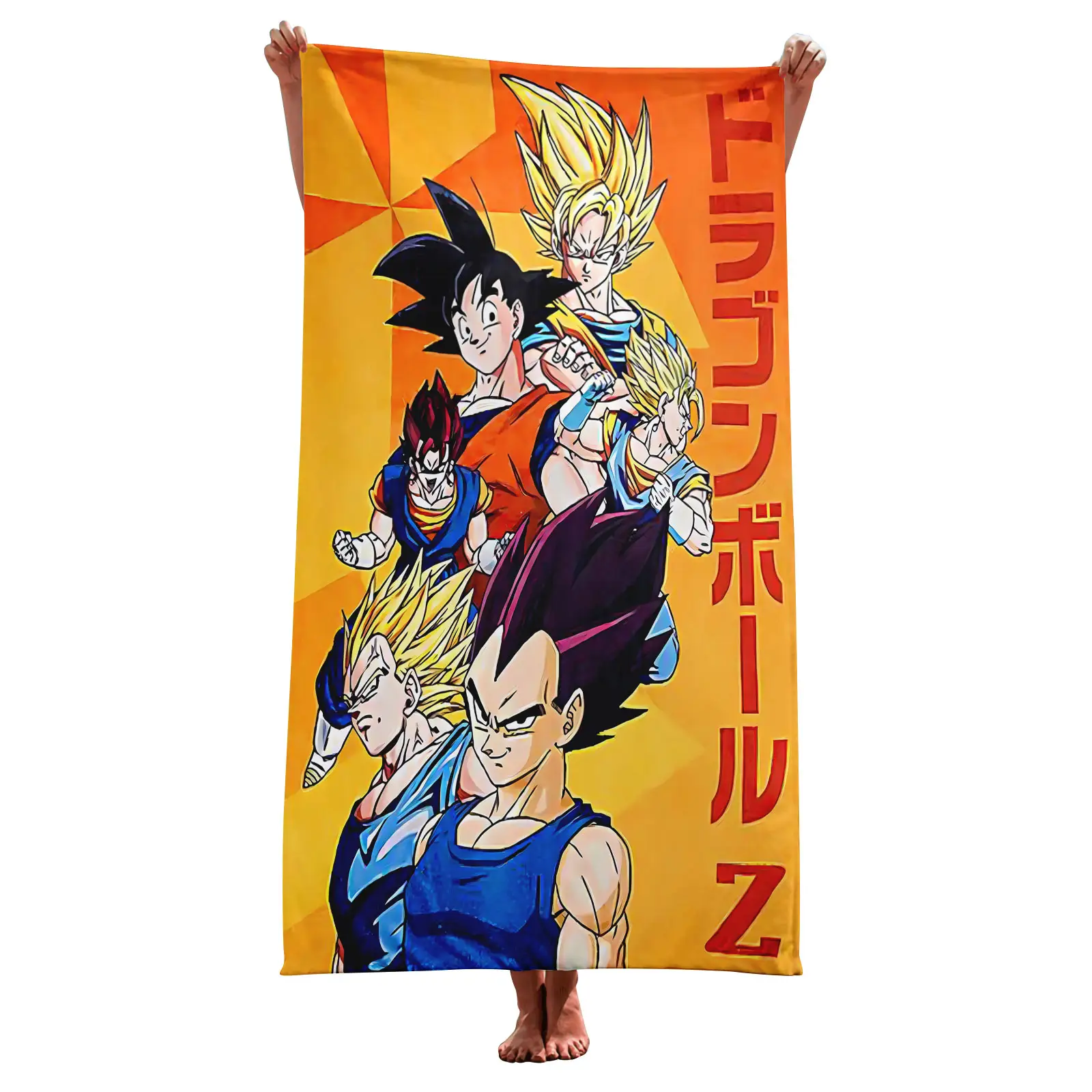 Personalized custom full print anime beach towels 100% cotton microfibre oversized pool beach towel extra large