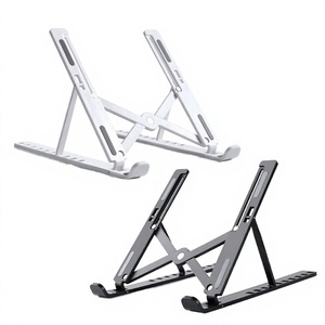Soporte Plegable y Ajustable para Laptop, Extensible, Portátil, de ABS, en Blanco y Negro, Venta Directa de Fábrica - Product Image 3