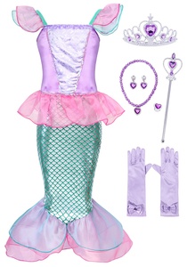 Vestidos de fiesta de Halloween para niña pequeña, disfraz de sirena, princesa <span class=keywords><strong>Ariel</strong></span>, Cosplay - Product Image 2