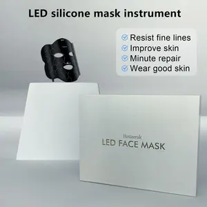 Rotlichtmaske, schnurlos, tragbar und wiederaufladbar für die Gesichtsmaske Led Hautpflege zuhause und auf Reisen