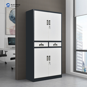 Armoire en acier robuste, meuble de chambre à coucher de style moderne avec rangement métallique sécurisé pour le bureau et la maison - Product Image 3