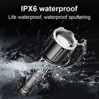 Lampe torche LED haute puissance XHP199 en alliage d'aluminium, étanche IP55, rechargeable 18650, tactique, USB, 5 modes, zoomable, lampe de poche