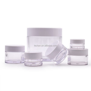 Barattolo di crema di <span class=keywords><strong>plastica</strong></span> <span class=keywords><strong>trasparente</strong></span> per PETG da 30g 100g da 150g 200g con coperchio bianco con logo vuoto vuoto - Product Image 2