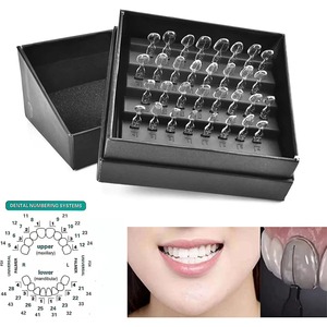 Ensemble de 32 moules pour placages dentaires en résine composite, différentes formes, résistance à la chaleur, pour dents supérieures et inférieures - Product Image 3