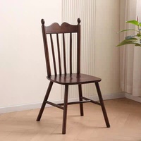 Chaise de restaurant de style western américain, mobilier de maison en bois massif, design moderne du milieu du siècle