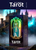 Cartes de tarot Waite, cartes argentées laser simples, cartes de jeu de société, cartes flash