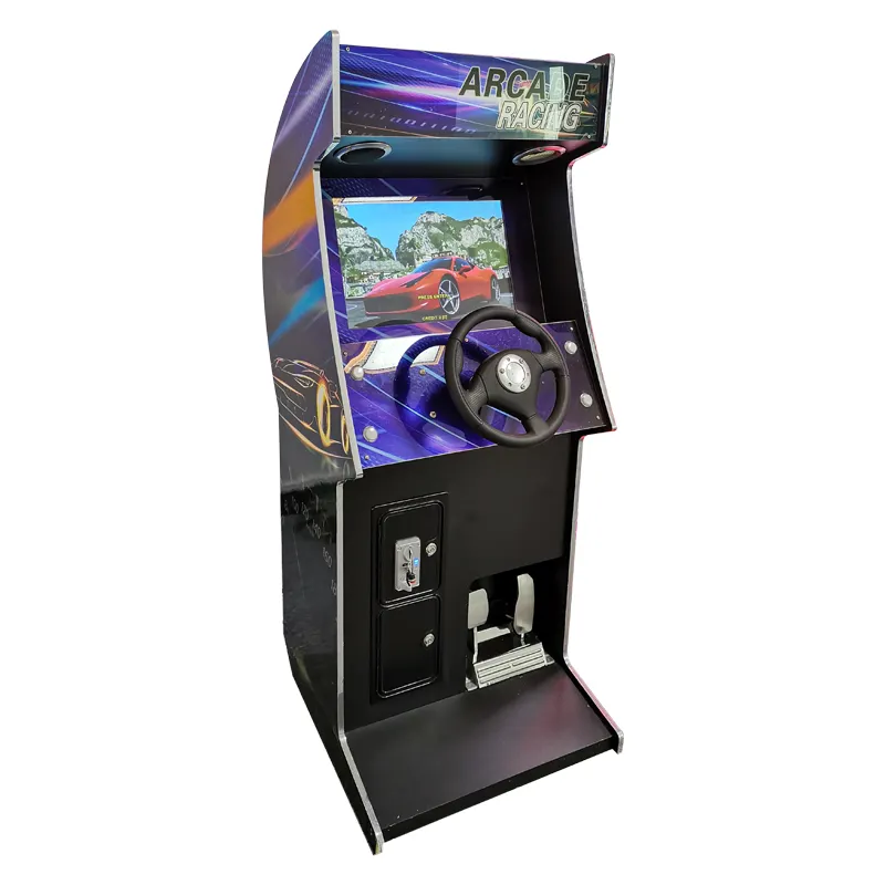 सिक्का संचालित अतिन वीडियो आर्केड कार रेसिंग लकड़ी कैबिनेट इलेक्ट्रॉनिक वीडियो गेम मशीन बिक्री के लिए