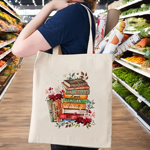 Bolso de Hombro de Lona con Cremallera y Estampado a Cuadros Italianos para Mujer, Bolso de Compras Reutilizable y Personalizable con Logotipo - Product Image 3