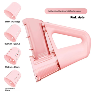 Procesador de alimentos de acero y Metal ligero de mano eléctrico multifuncional, dispositivo práctico para cortar frutas, rebanador de verduras eléctrico de mano - Product Image 3