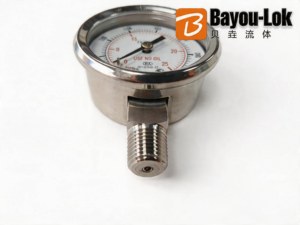 Manomètre à vide Bayou Lok SUS316, raccordement fileté NPT radial/axial, conception anti-vibration, haute précision - Product Image 3