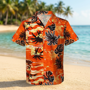 เสื้อเชิ้ตผู้ชายลายดอกไม้ถักโครเชต์ ระบายอากาศดี ไม่ต้องรีด สไตล์ลำลอง ติดกระดุม ปักลาย 3 มิติ แบบฮาวาย ไซส์ใหญ่พิเศษ XXXL ขายส่ง - Product Image 3