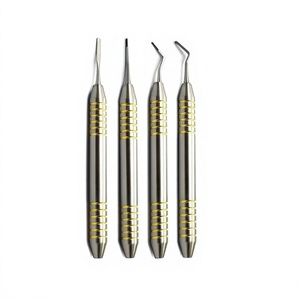 Periotome dentaire manuel en acier inoxydable, extracteurs de racines, kit d'extraction dentaire flexible 4 pièces Classe I - Product Image 2