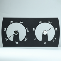Termometer dan Higrometer Sauna Aluminium Hitam 2 in 1, Thermo-Hygrometer untuk Ruang Uap Sauna, Tersedia di Stok 2026