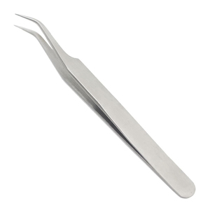 Pince à épiler de luxe anti-acide à pointe en fibre, en acier inoxydable japonais, pour extensions de cils, lot de 5 professionnels, marque privée - Product Image 6