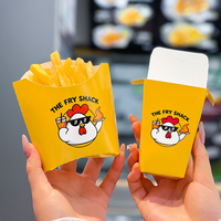 Caja Plana de Cartón con Asa para Comida para Llevar, Ecológica y Personalizada, para Aperitivos y Pollo Frito