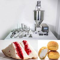Machine à garnir de gâteaux semi-automatique électrique commerciale pour pain, chocolat, confiture, beignets, crème au beurre, pâtisserie, gelée, gel, shampoing