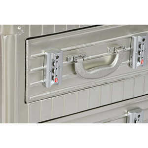 METAL and MDF <b>NIGHTSTAND</b> 46X39X63 PROF. 63 SILVER - Product Image 6