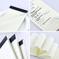 Papeterie créative, carnet de notes minimaliste en format long, bloc-notes portable, lignes horizontales, grille