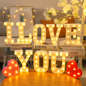 Lampes LED 3D personnalisées à piles, lettres lumineuses, <span class=keywords><strong>d</strong></span>écoration murale ou de table, utilisation intérieure, idéales pour fêtes, propositions de mariage, Saint-Valentin - Product Image 6