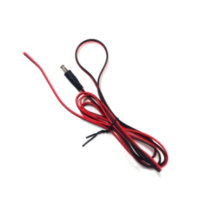 Кабель-пигтейл DC5521 5.5x2.1 мм, 0.5 мм², 20AWG, 2-жильный, красно-черный провод, с открытыми концами, для DIY и ремонта - Product Image 3
