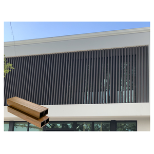 Panneau de persiennes modernes durables, arc de façade extérieur, mur cannelé, store en bois - Product Image 1
