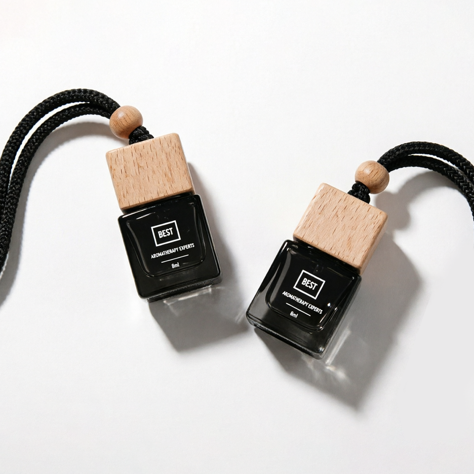 8ml Square Glass Hanging Car Diffuser Bottle With Cord and Screw Cap ...