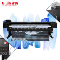 Printer Inkjet Eco Solvent Otomatis GW3200 3.2m 10ft Murah Baru dengan Print Head Xp600 untuk Signage Iklan