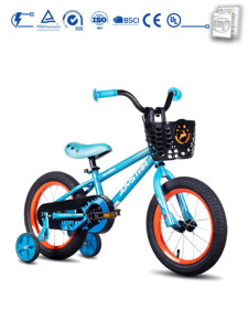 Vélo pour enfants JOKIE 14 pouces, cadre renforcé en acier à haute teneur en carbone, roues intégrées anti-choc, roues d'apprentissage - Product Image 1